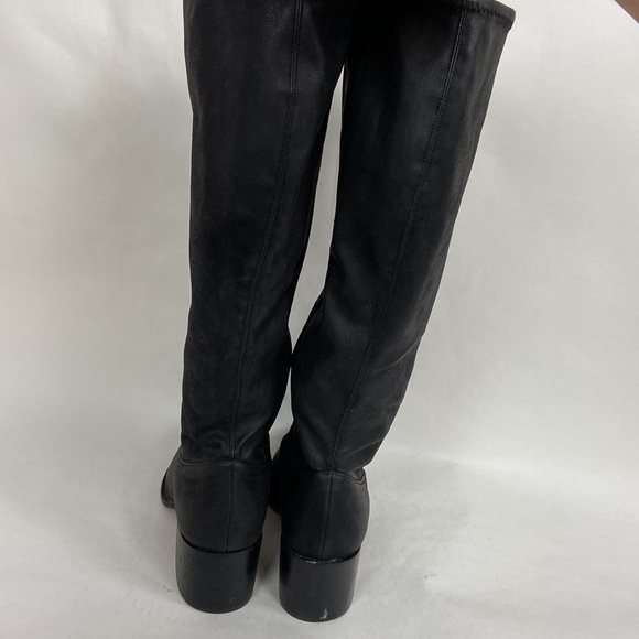 BCBGENERATION Sunshine Vegan Suede Leather Black Knee High Tall Side Zip Boots - Picture 8 of 16